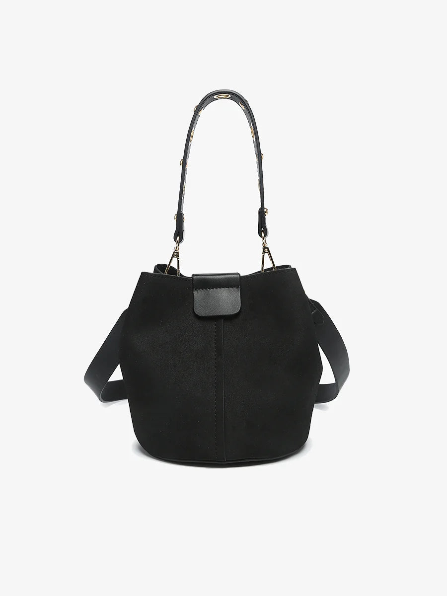 JC Farrah Vegan Suede Bucket Bag