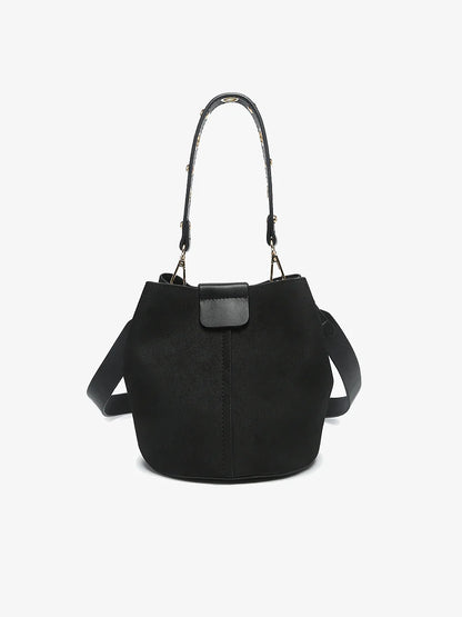 JC Farrah Vegan Suede Bucket Bag