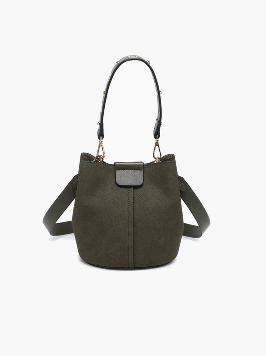 JC Farrah Vegan Suede Bucket Bag