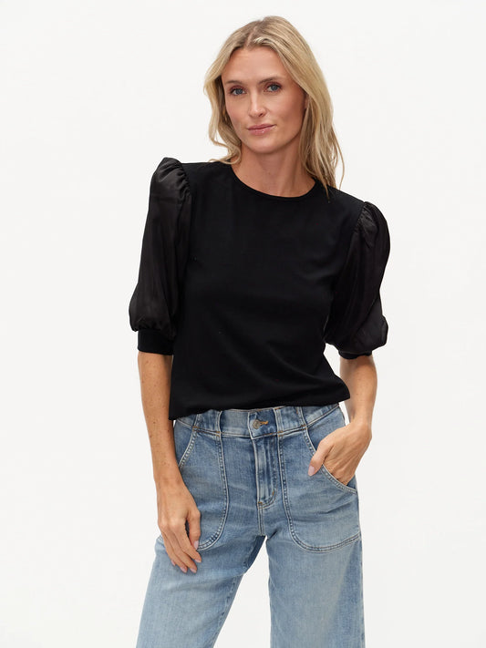 SIX/FIFTY Solara Puff Short Sleeve Top