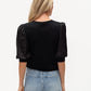 SIX/FIFTY Solara Puff Short Sleeve Top