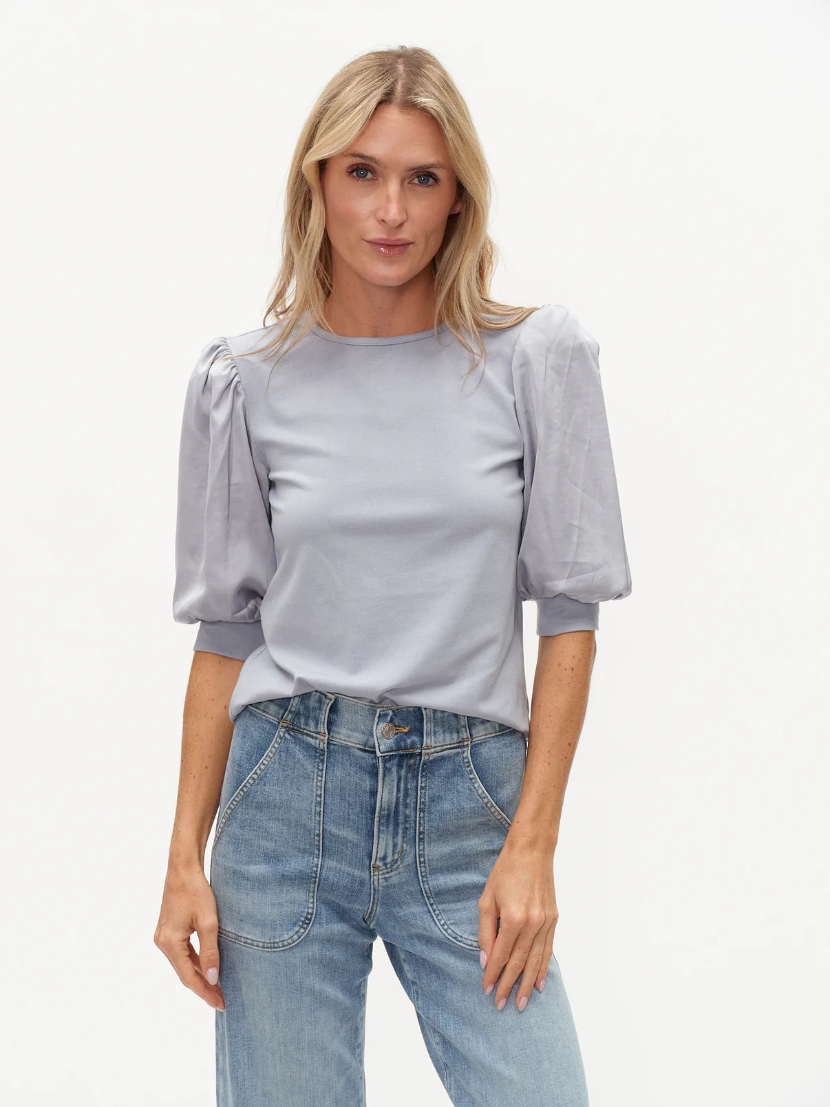 SIX/FIFTY Solara Puff Short Sleeve Top