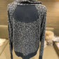 Jupee Brushed Charcoal Black Leopard Hoodie Top