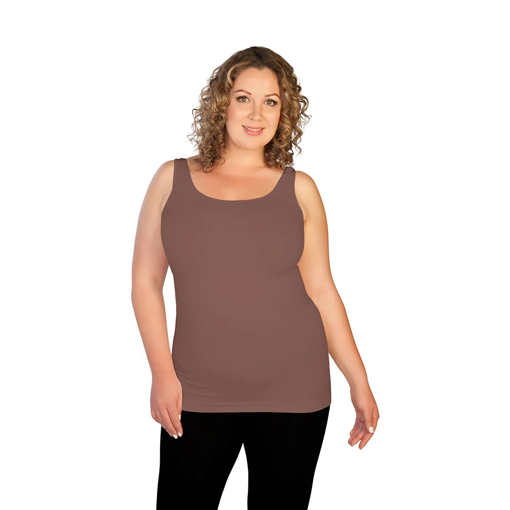 skinnytees Basic Tank Plus Size Top (many color options)