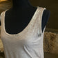 Look Mode Silver Foil Scoop Neck Tank Top One Size Fits Most