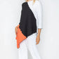 IC Collection Color Block Asymmetrical Textured Top