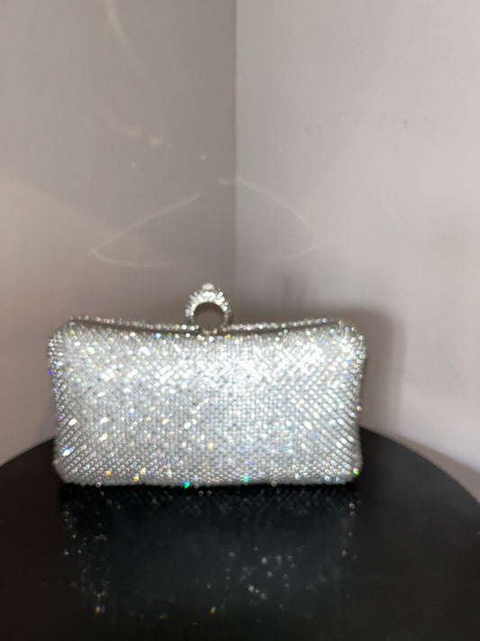 Bijou Stunning Evening Bag Crystal Mesh Ring Wearable Art