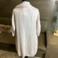 Gigi Moda Shawl Style Linen Long Jacket w/ Front Pockets and Corded Collar One Size Fits Most