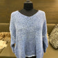 GiGi Moda Blue Knit Sweater Top O/S