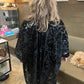 L.A. Soul Black on Black Velvet Kimono One Size
